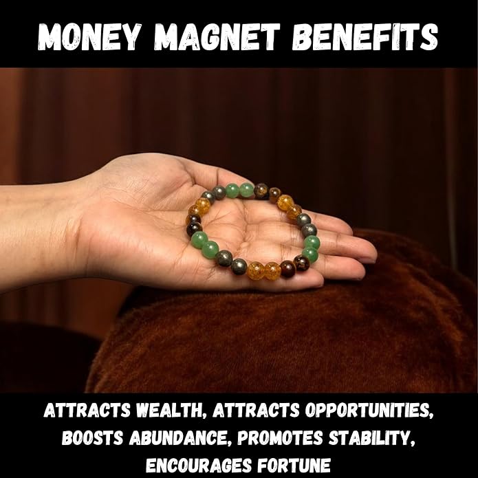 Money Magnet Natural Stone Beads With Certified Bracelet
