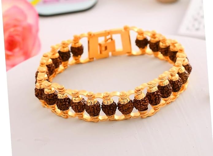 Plated Modern Rudraksha Bracelet