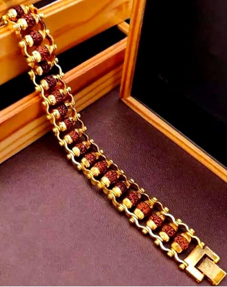 Plated Modern Rudraksha Bracelet